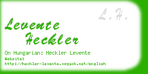 levente heckler business card